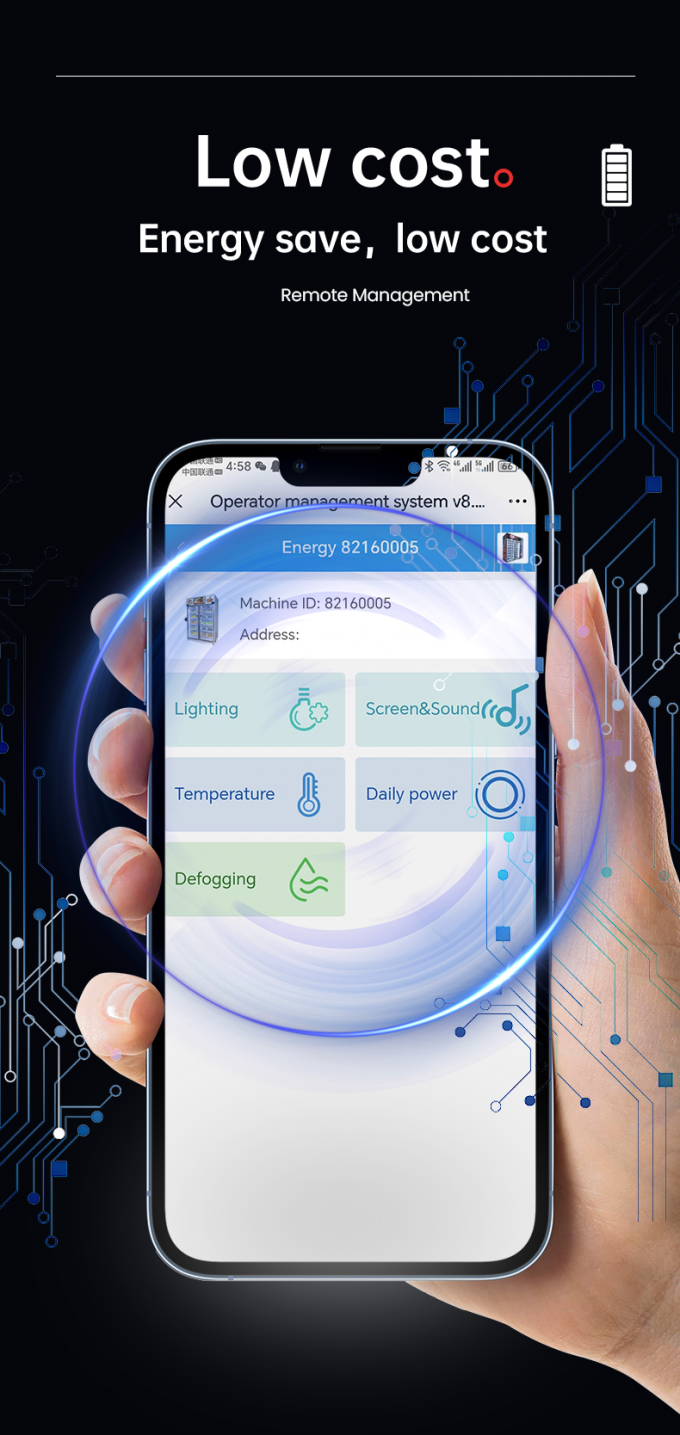 Smart Fridge Ice Cream Vending Machine -18℃ Freezer With Touch Screen Card Reader low cost