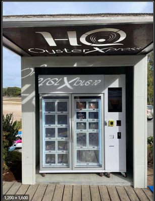 Soğutma sistemi ve dolapları olan istiridye satma makinesi 24V elektrikli ısıtma karartma