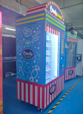 Yaş Doğrulama Sistemi Atıştırmalık Yiyecek Otomatı Havaalanları ve Tren İstasyonları İçin W1260mm*D830mm*H1940mm