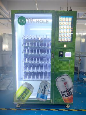 Çift Cam Ön Yüzeyli Atıştırmalık Otomatı, 21.5 İnç Dokunmatik Ekran ve 6 Kat * 10 Yuva Kapasiteli