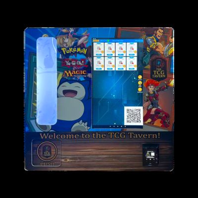 Mini Duvar Montajlı Pokemon TCG Satıcı Makinesi Kart Okuyucu Özel Etiketler