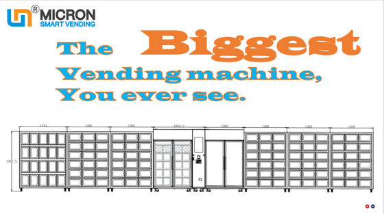 Süpermarketler, Topluluklar, Alışveriş Merkezleri için 8'i 1 Arada Büyük Otomat Makineleri, Özel Soğutma Dolabı Otomat Makineleri